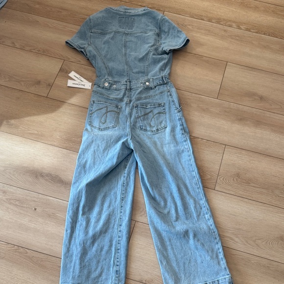 Juicy Couture Denim wide leg jumpsuit. NWT SZ XS - Picture 7 of 9